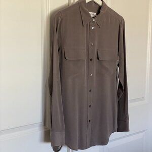 The Reset Silk Pocket Shirt in Storm Gray